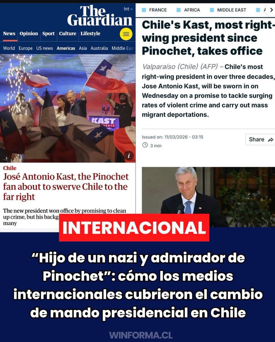 Aedd38's tweet photo. LA IMAGEN DEL NUEVO MANDATARIO...HIJO DE UN NAZI y ADMIRADOR DE PINOCHET....ASI DESTACAN LOS DIARIOS INTERNACIONALES DEL MUNDO...!! https://t.co/rWbqcLTYv5
