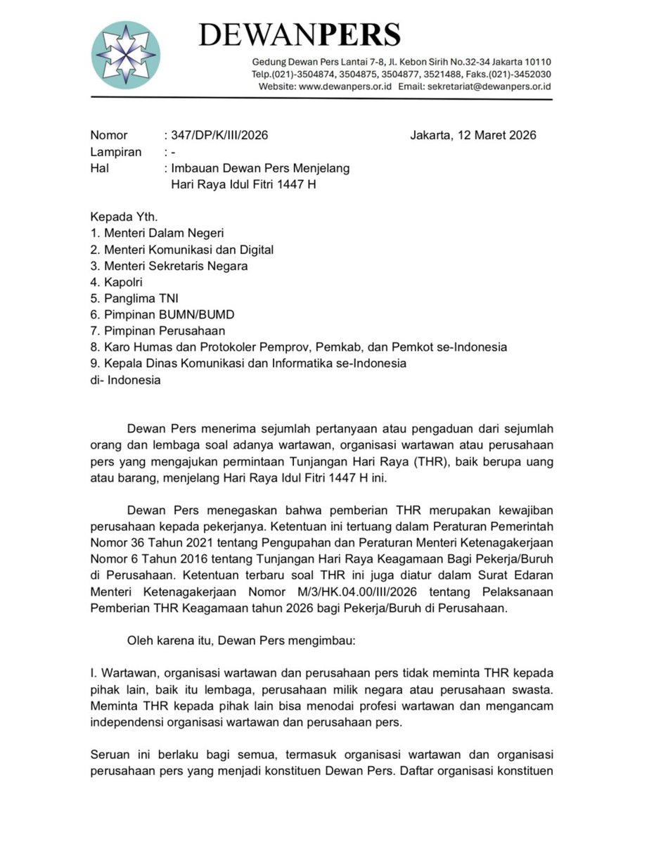 Dewan Pers tweet media