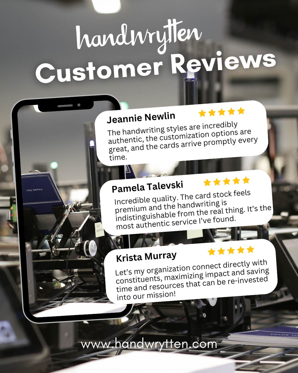 Handwrytten's tweet image. Nothing beats real feedback 🙌Reviews like these show how @Handwrytten helps businesses cut through the noise and connect in a meaningful way.

Want to make a lasting impression? 

#Handwrytten #ClientSuccess #B2BTools #HandwrittenNotes #RelationshipMarketing #Reviews