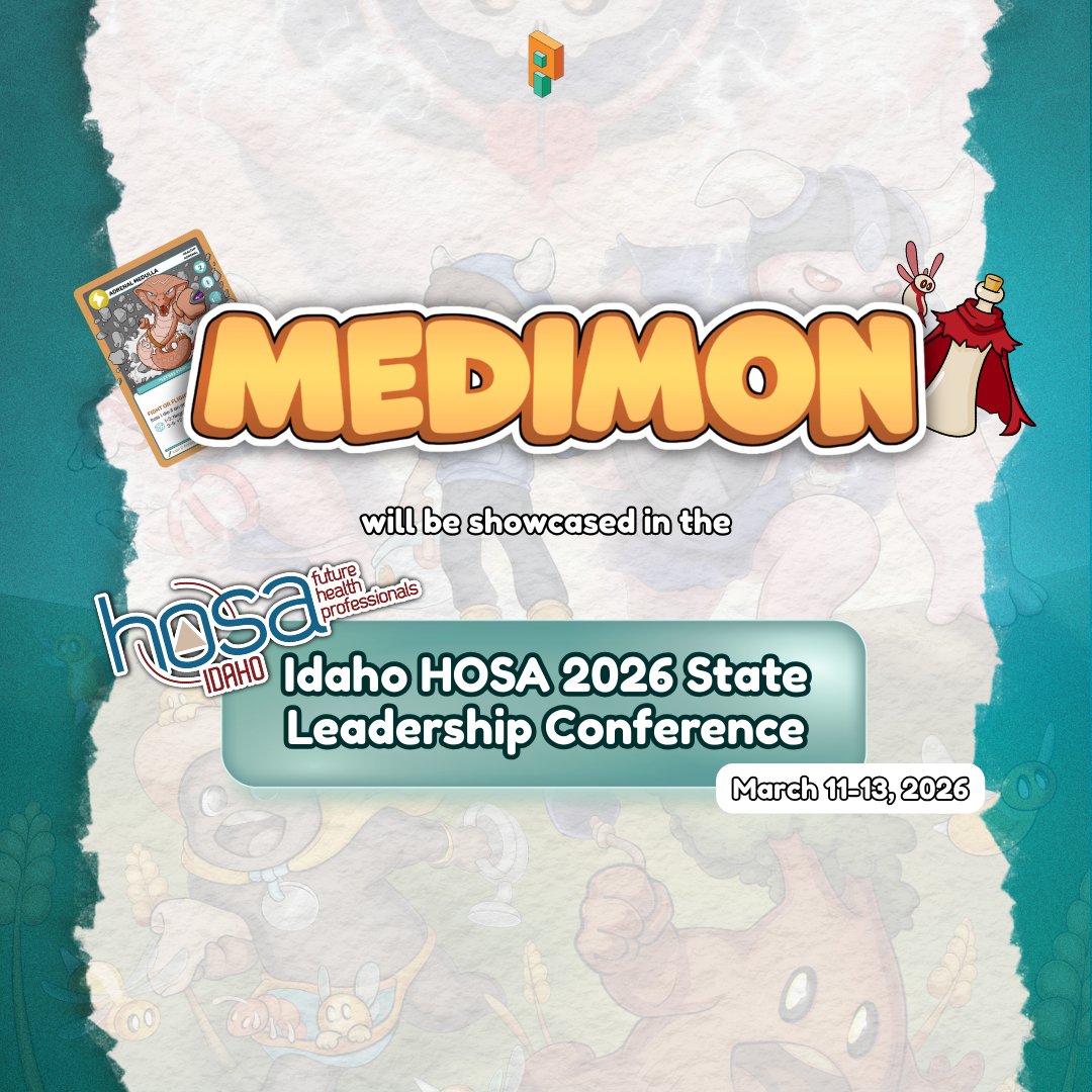 medimongame's tweet image. Medimon is heading to Idaho!

The game will be showcased at the Idaho HOSA 2026 State Leadership Conference from March 11–13! We’re excited to share this update and highlight Medimon with future health professionals at the event.

#IndieGames #EducationalGames #ShowcaseThursday