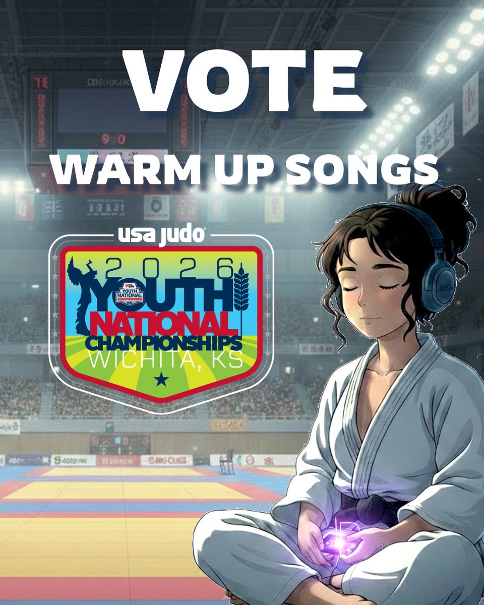 PlayShotCaller's tweet photo. Vote for the Youth National Championships Warm Up songs in @USAJudo Event Connect. 🎶🥋 

👇VOTE NOW 
🔗 https://t.co/yIwsgQaS7V https://t.co/7N3CwbLWXj