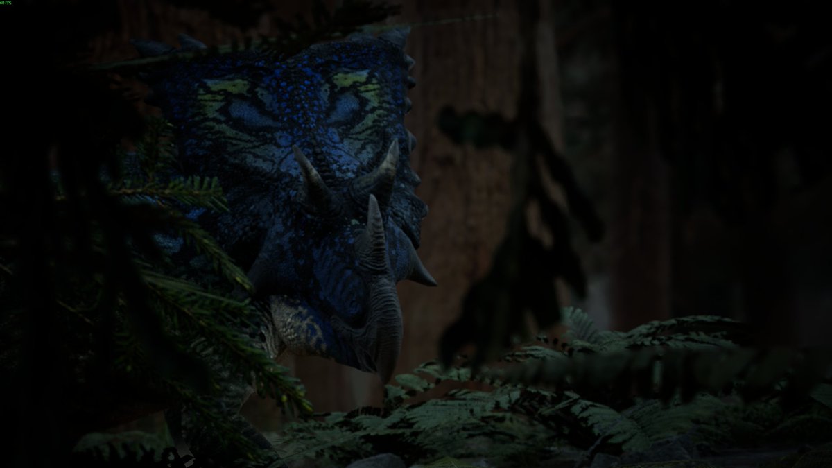 Made my first ever #PathOfTitans skin! This was a skin made for P&amp;D's Pentaceratops Mod. It is using the Chasmosaurus subspecies model variant here. 

#Modding #Screenshot #Dinosaur #Mod