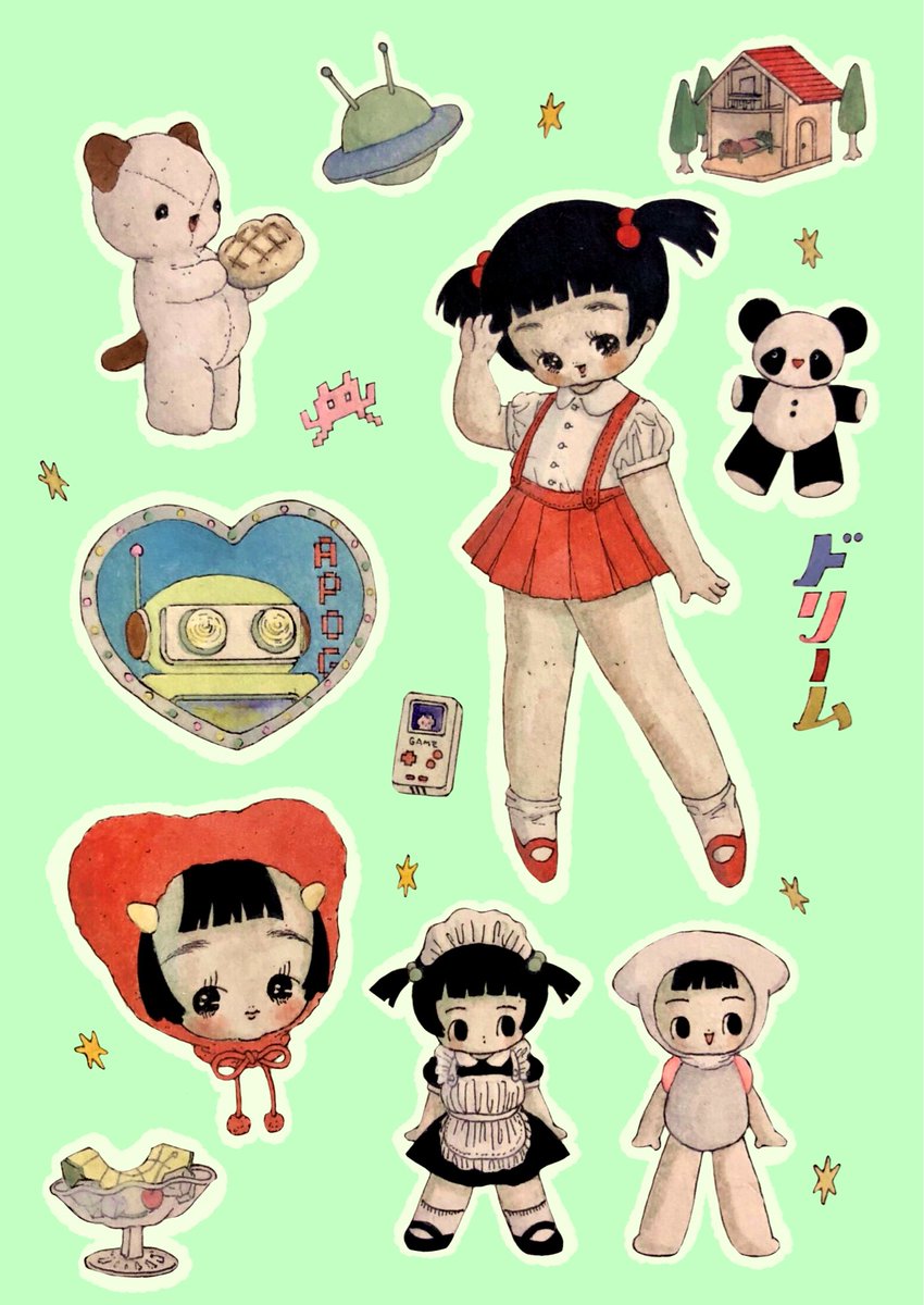 川北すピ子原画◯イラスト昭和レトロ少女 川北すピ子原画◯イラスト昭和レトロ少女 川北すピ子原画イラスト