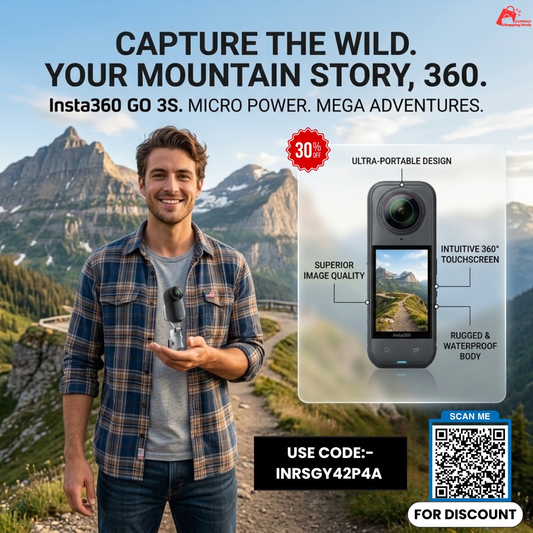 ESDOffers's tweet image. Capture every moment, anywhere you go 🎥✨
Our Micro Action Camera is tiny, powerful, and ready for adventure — perfect for travel, sports, and everyday memories.
#ActionCamera #MicroCamera #CaptureEveryMoment #AdventureGear #TechGadgets