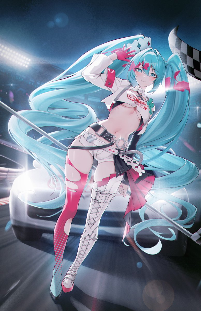 Drew a Racing Miku for a late Miku day