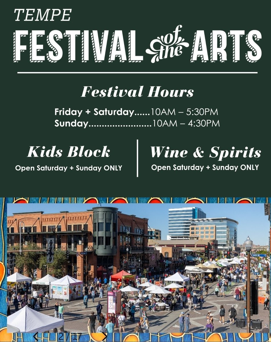 YellowmanFry's tweet photo. See you tomorrow at 
Tempe Festival of the Arts!
Great weather &amp; awesome event, 3/13,14,15/2026 from 10am to 5:30pm. Downtown Tempe. Over 300 artists displaying &amp; selling their work, crafts, kids block, music, FREE. Stop by Food Truck Alley for some delicious frybread.
#tempe https://t.co/FhwTRwI8Pd