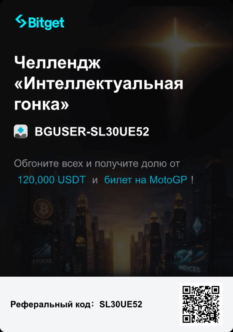 95rustamjon's tweet photo. Присоединяйтесь ко мне в челлендже «Интеллектуальная гонка 2026» @bitgetglobal! 🏁 Отправимся вместе на трассу UEX и выиграем ведущие активы со всего мира! #MotoGPxBitget
https://t.co/SAhivKSZA8 https://t.co/b7H5UuYhfx