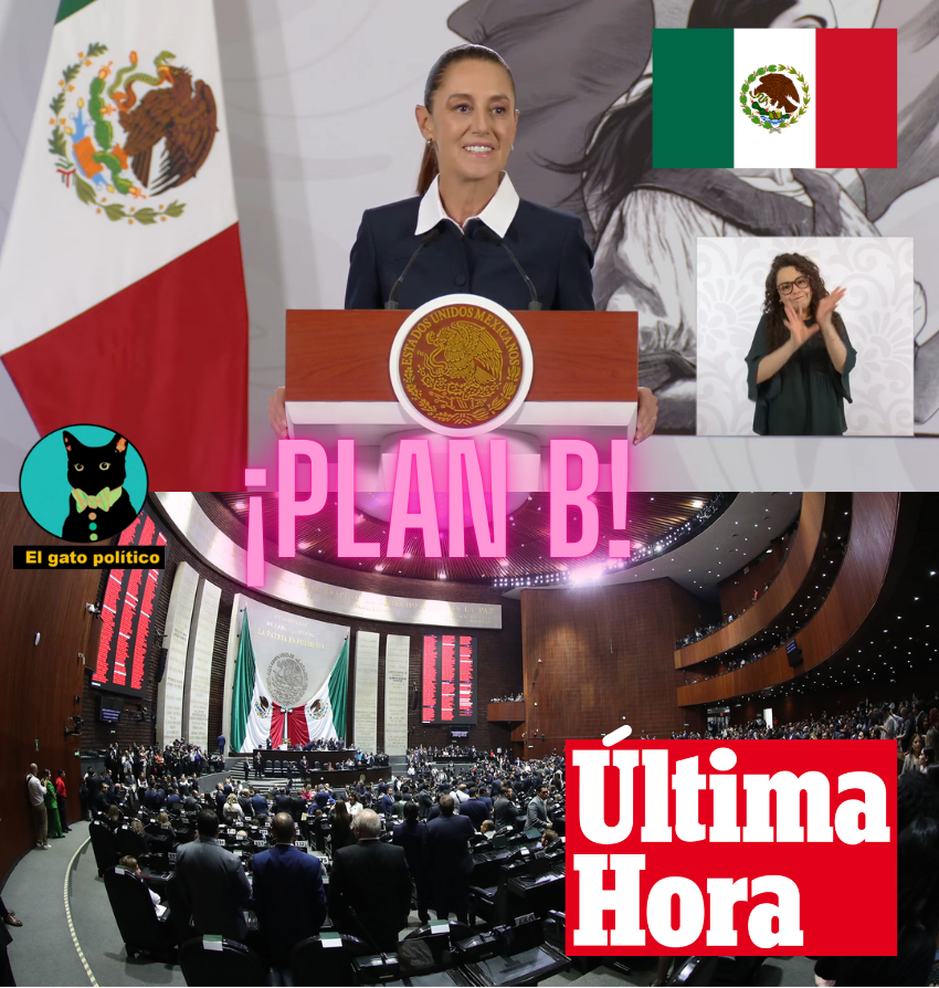 elgatopolitico_'s tweet photo. 🔴​🔴Tómenla.
La presidenta no se queda de brazos cruzados y anuncia el PLAN B para quitarle privilegios a las clases políticas y electorales.
Mismo que será enviado al Congreso este lunes y girará sobre 3 ejes:

✅Disminuir los privilegios en Congresos locales
✅Disminuir los privilegios en municipios
✅Fortalecer la consulta popular

"El PLAN B tiene un mismo objetivo que el PLAN A, que es disminuir privilegios", dijo.
#MañaneraDelPueblo 📛📛