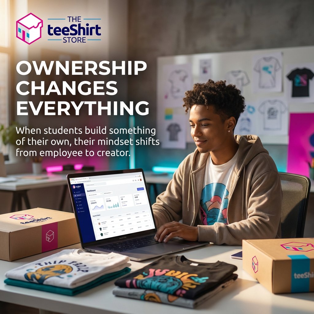 Build it. Own it. Become it.
When students create something of their own, their mindset shifts from employee to creator.

#OwnershipChangesEverything #StudentEntrepreneurs #EntrepreneurshipEducation #CreatorMindset #YouthInBusiness #FutureLeaders #LearnByDoing