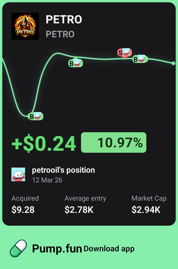 PetroOnSolana's tweet image. PETRO chart starting to wake up. 🛢️🔥
Market cap still under $3K — extremely early.
First buyers already positioning.
Don’t fade early energy plays on Solana. ⚡
Trade here 👇👇
join.pump.fun/HSag/o4iyjf0d
#PETRO #Solana #memecoin #LowCapGem