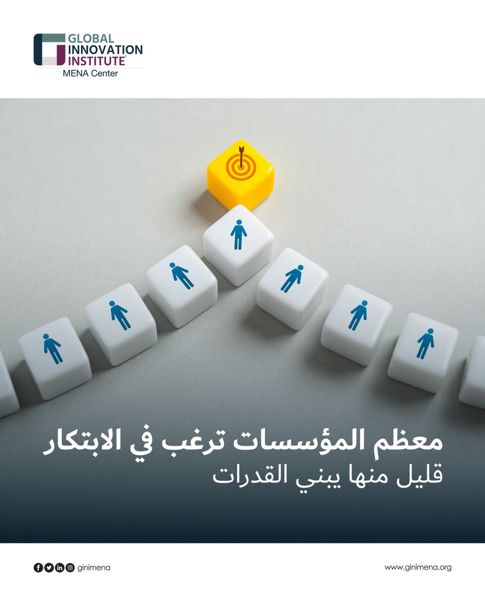 ginimena's tweet photo. هل الابتكار في مؤسستك مجرد شعار أم منهجية عمل حقيقية؟ 💡

تعلن العديد من المنظمات أن الابتكار أولوية قصوى بالنسبة لها. لكن في الواقع، القليل منها فقط يقوم ببناء القدرات القيادية ووضع آليات الحوكمة والأنظمة اللازمة لتحقيق ذلك على أرض الواقع.

#GInIMENA #InnovationLeadership https://t.co/URU88yELV6