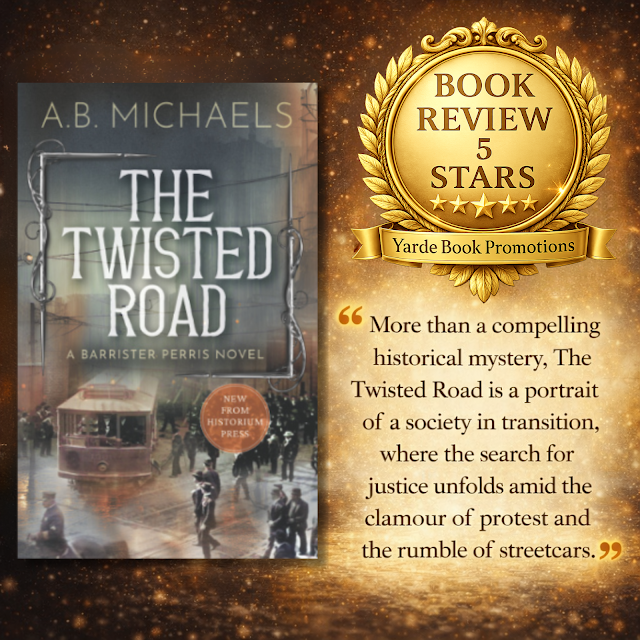 maryanneyarde's tweet photo. The Twisted Road by A. B. Michaels is set in early 20th-century San Francisco, where labour unrest, political tension, and past disasters create a world where truth is unclear and justice uncertain.

https://t.co/3ZzetYmbe1

#BookReview #HistoricalFiction https://t.co/JrTR4FCgpH