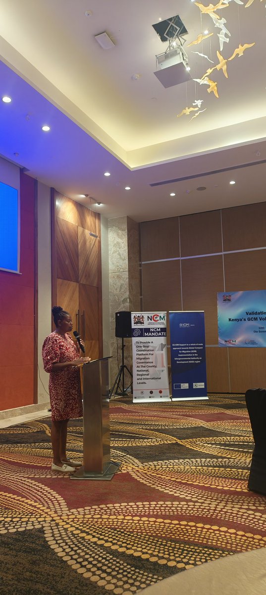 ke_ncm's tweet photo. Kenya is a champion country in GCM implementation and the voluntary national  report on GCM will highlight all the achievements in migration governance in the upcoming 20206 IMRF- @IOMKenya chief of mission @NomaNcube8 
#GCMVNR
#IMRF2026 https://t.co/I1L9NYEOOR