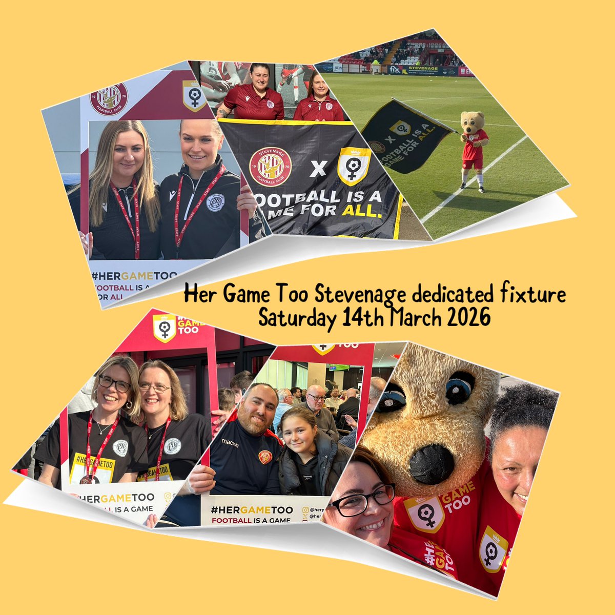 beckycanfield's tweet image. Come and join @SFCHerGameToo this Saturday at our Her Game Too dedicated fixture. Watch Stevenage FC take on AFC Wimbledon at The Stevenage FC stadium and come and chat to us about all things Her Game Too and Stevenage FC ❤️ #hergametoo