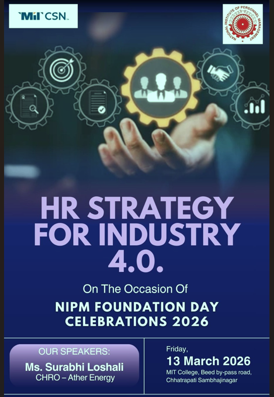 MIT_Updates's tweet image. We look forward to host ‘HR Strategy for Industry 4.0’ (as part of the celebrations of NIPM Foundation Day). Our Department of Management Science is the host partner for this brilliant upcoming event.

#mit_csn #humanresourcemanagement #HRmanagement  #nipm
