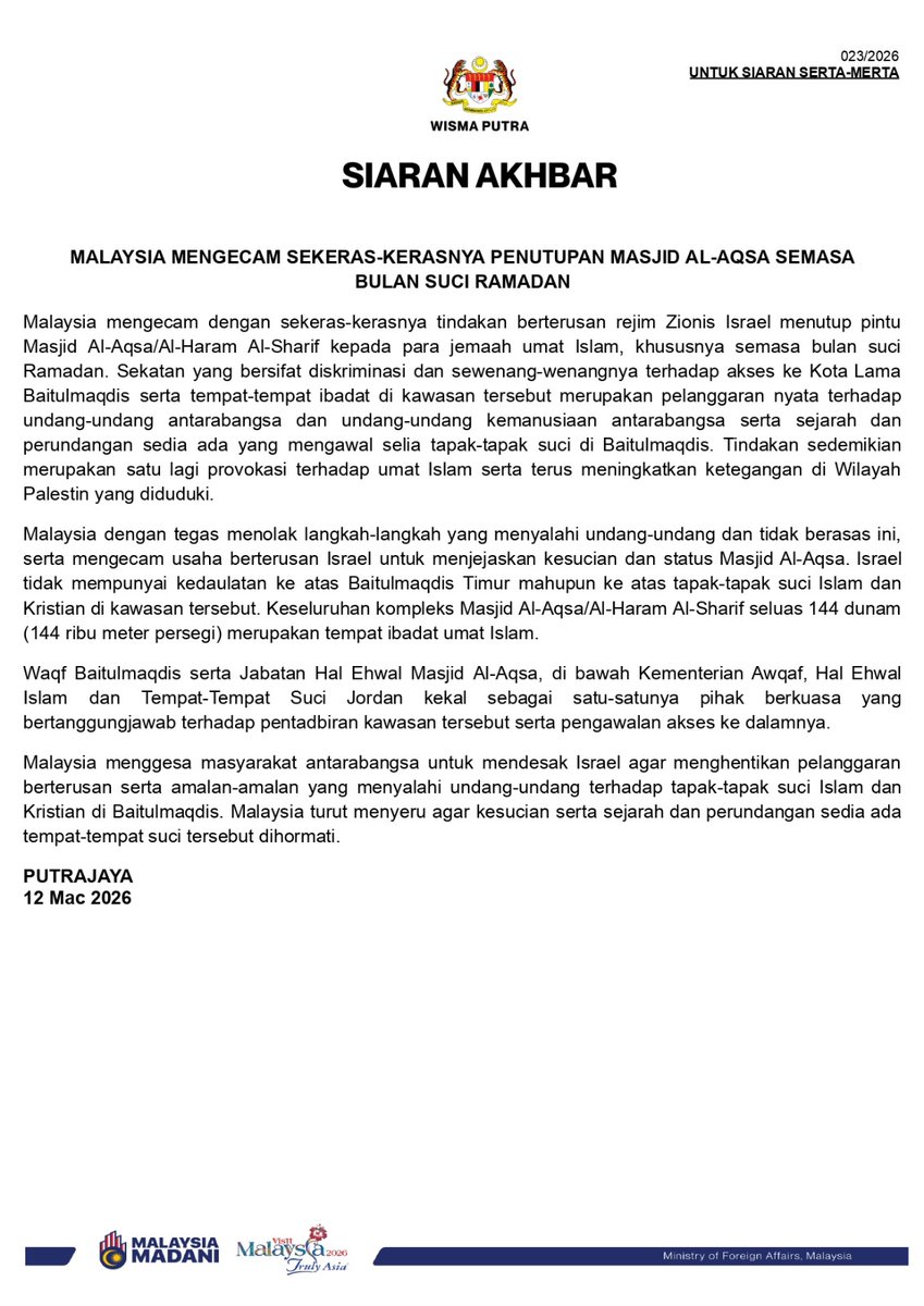 Wisma Putra tweet media