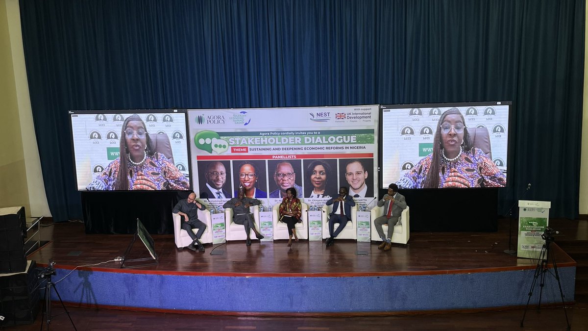 AgoraPolicy's tweet photo. "The private sector wants to see the savings from the removal of the petrol subsidy invested in infrastructure to help ease pressure on the business environment"- Dr. Chinyere Alomna, DG LCCI
#ReformDialogue
#NESTNigeria
#NESTProgramming https://t.co/smfKV7PO2H