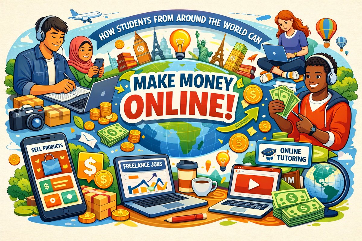 SachiDesigns's tweet photo. Students worldwide can earn money online while studying for a degree or diploma through tutoring, freelancing, writing, and digital work, gaining skills and flexible income opportunities.
#StudentsOnline #MakeMoneyOnline #StudentLife #OnlineJobs #FreelanceWork #DigitalSkills #RemoteWork #StudentSuccess #StudyAndEarn #DegreeLife
https://t.co/GkDBheptKZ