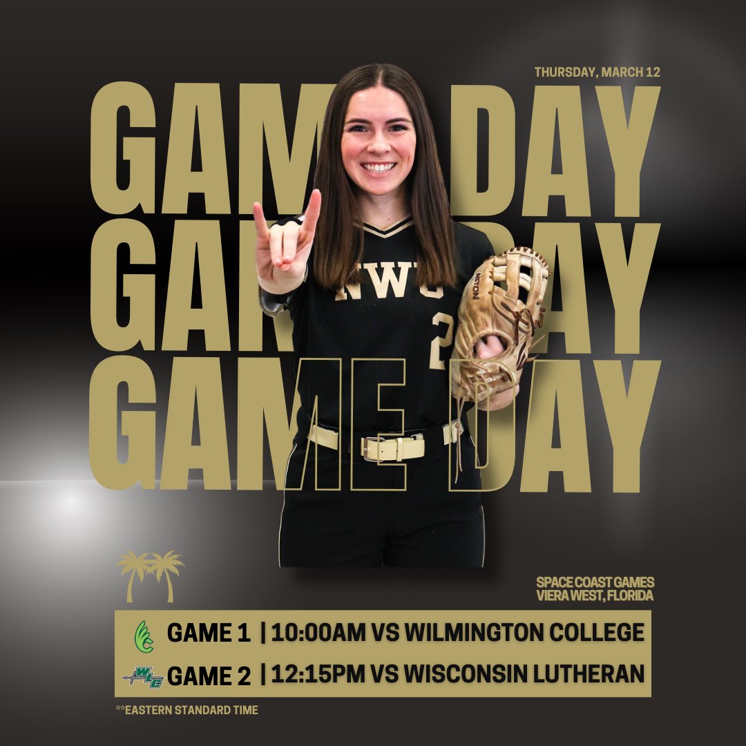 NWU_SOFTBALL's tweet photo. Back for day 4!!🌴

Livestream: https://t.co/CDOnhx8trj 
Or tune in on GameChanger! 

Game 1: Blue Easton
Game 2: Blue Louisville 

#yipyip #pwolfnation https://t.co/el1Al6jTZG