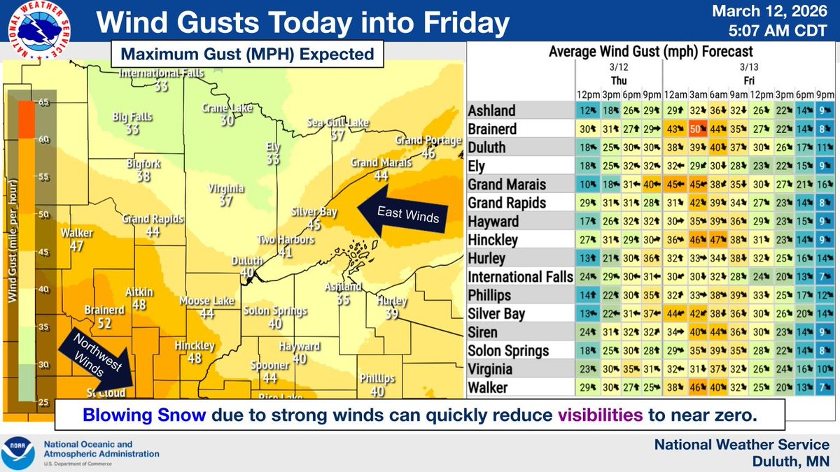 Strong winds are expected this afternoon into Friday, with wind gusts ...