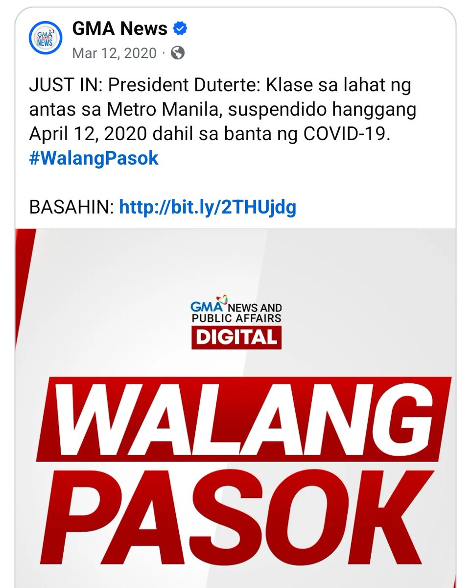 6 years ago today.....

we knew we're all fucked up nung in-announce yung isang buwang suspension ng klase 😭
