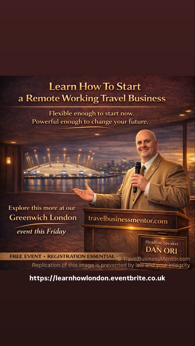 DanOri's tweet photo. https://t.co/RD83CMJhDl
You do not need to quit your job to change your future. 

Join us in Greenwich, London this Friday

#RemoteWork

#DigitalNomadLife

#LondonEntrepreneurs

#WorkFromAnywhere

#OnlineBusiness https://t.co/LKkoSRhIvh