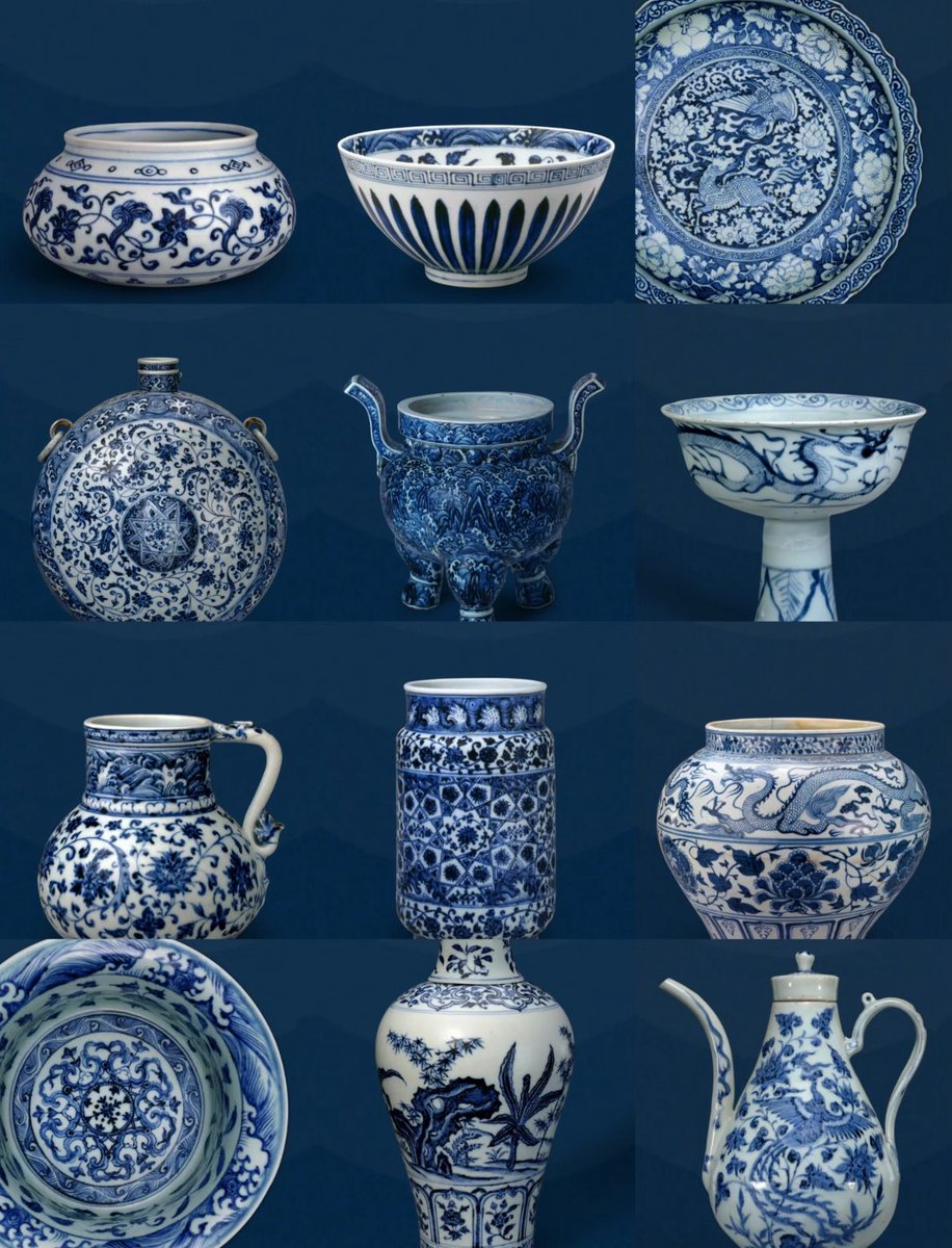 the blue is PERFECT we need more people to know abt 山水畫/ Chinese traditional landscape painting + 青花瓷 / porcelain patterns oh how Chinese fans adore you 拉姐