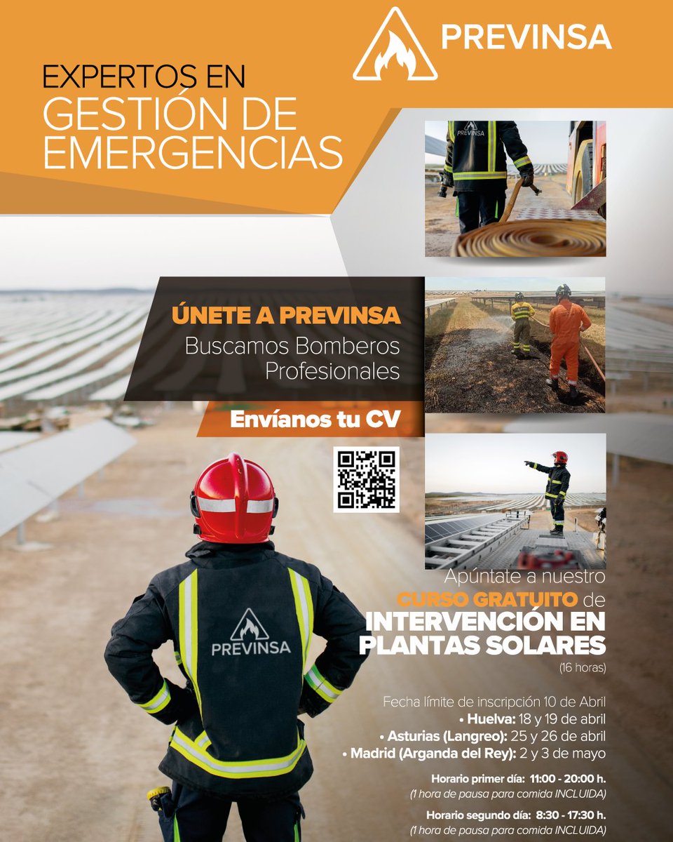 🚒 PREVINSA busca Bomberos de Empresa

¿Quieres trabajar en emergencias industriales o grandes eventos?

Únete a una compañía líder con más de 700 bomberos en campaña.

📩 Inscríbete aquí:
docs.google.com/forms/d/e/1FAI…

#Previnsa #Bomberos #Emergencias #Empleo
