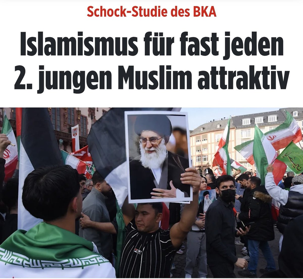 LilitThyra's tweet photo. Schock-Studie des BKA!
Der Islamismus ist für fast jeden 2. jungen Muslim attraktiv!

Sie fühlen sich zum Islamismus hingezogen, wollen Scharia statt Grundgesetz und haben antisemitische Vorurteile!

Jetzt dürfen sich alle Altparteien-Wähler einmal überlegen, was das für Deutschland bedeutet und wohin uns diese Menschen führen werden...

https://t.co/G66dOhmyue