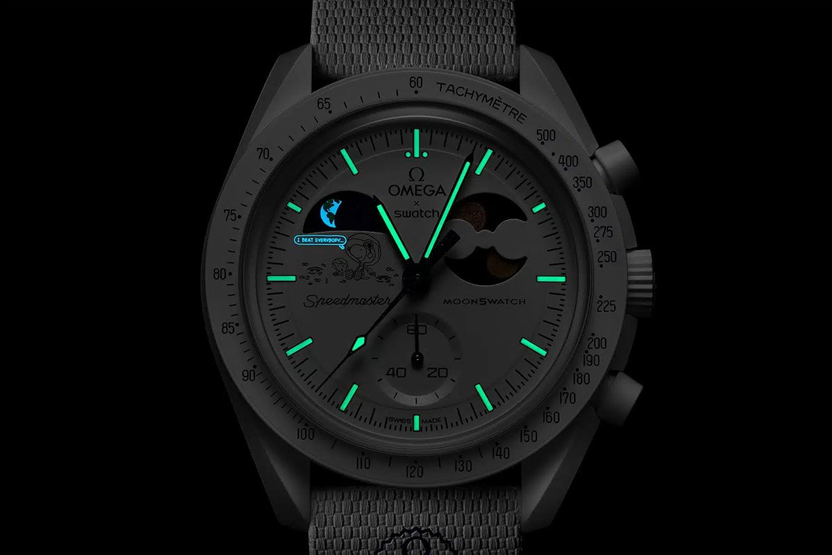 GlobalWatchClub's tweet photo. Omega X Swatch that is ONLY available when it is snowing in Switzerland https://t.co/IJAI5be8z9