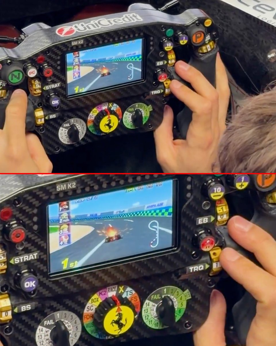 autosport's tweet photo. Charles setting up his car for the #ChineseGP 🍄😅

(via @ScuderiaFerrari) https://t.co/R74brrMQhE