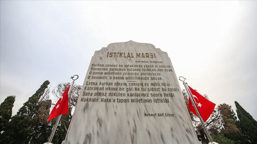 İstiklal Marşı'mızın Türkiye Büyük Millet Meclisi tarafından kabulünün 105'nci yılı kutlu olsun. 
Vatan şairimiz Mehmet Akif Ersoy’u, Cumhuriyetimizin kurucusu Mustafa Kemal Atatürk ve silah arkadaşlarını, tüm şehitlerimizi rahmet ve minnetle anıyorum...