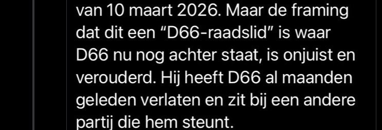 bloemjetje's tweet image. Kan je niet lezen ofzo? Hij zit al lang niet meer bij #D66 maar bij een andere partij. Waarom moeten ze dan afstand van hem nemen #smaad #laster. Ga er vanuit dat ze blij zijn dat hij opgedonderd is. En nee ben geen #D66 fan