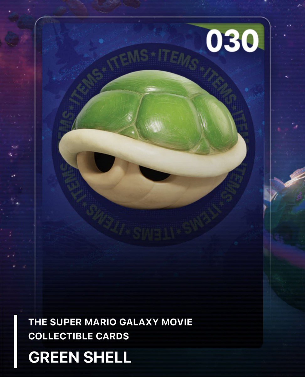 SMD_2004's tweet photo. Today, it’s the Green Shell for me. Its description says: “One of the most iconic items, the green Koopa shell comes from stepping on the back of a Koopa and is a straightforward projectile. Once launched, the shell travels in a single direction unless it bounces off a wall.” https://t.co/BRB49LI7Il