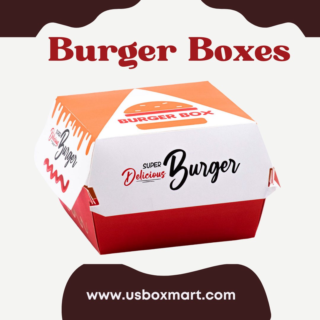 USBOXMART's tweet image. With Custom Burger Boxes from usboxmart.com, you get durable, food-safe packaging designed to keep burgers fresh while promoting your brand. 

#BurgerBoxes #FoodPackaging #CustomPackaging #TakeawayPackaging #USBoxMart