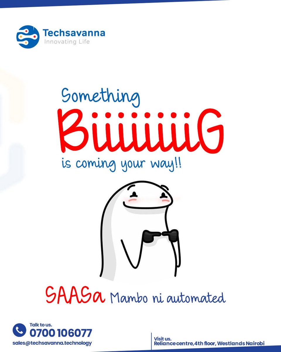 TechsavannaL's tweet photo. The future of business efficiency is almost here. 🚀
Techsavanna Company Limited is preparing a powerful launch🌍 built to help organizations automate processes, streamline operations, and scale smarter.📈

SAASa mambo ni automated.🤫

#saas #techrevolution #TechInnovation #tech https://t.co/6SFASvy8xd