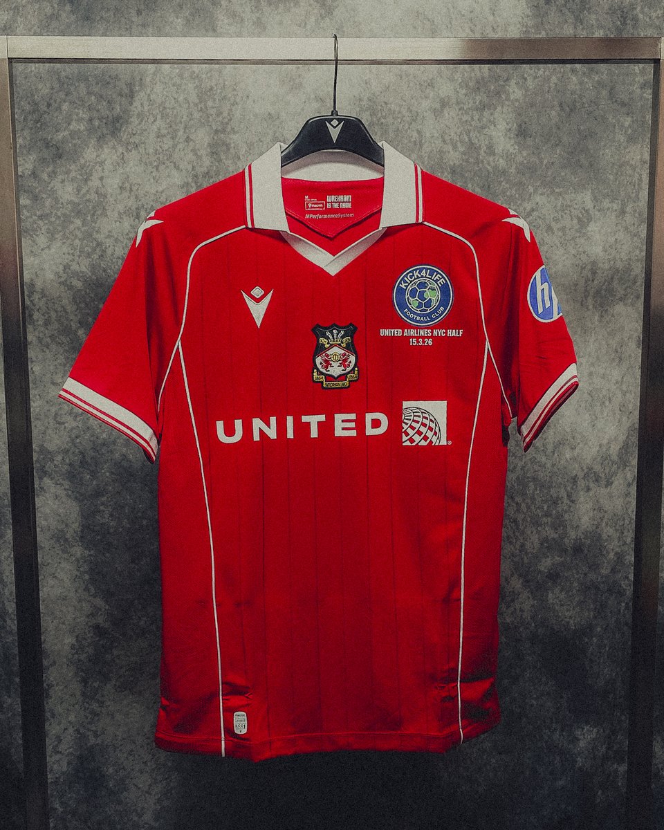 MacronWrexham's tweet photo. A closer look at the kit prepped and ready for @therealMickeyT ahead of the United Airlines New York City Half Marathon this Sunday!🏃‍♂️

Wishing Mickey and all the runners the very best of luck in NYC while raising funds for @Wrexham_AFC Foundation partnership with @kick4life.

👉 There’s still time to donate: https://t.co/TyAG6Uuigo

#NYCHalf #Wrexham
