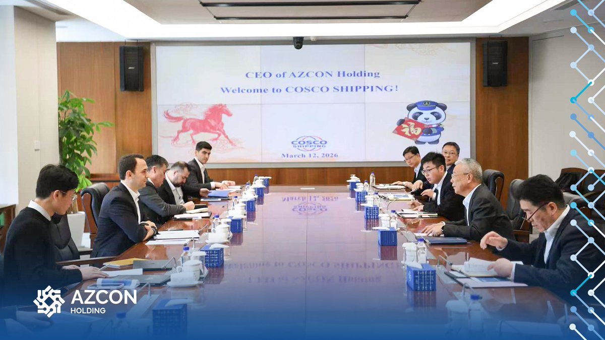 AzconHolding's tweet photo. ✅ AZCON Holding-in icraçı direktoru Şahin Babayevin rəhbərlik etdiyi nümayəndə heyəti Çinə səfər çərçivəsində “COSCO Shipping” Qrupunun İdarə Heyətinin üzvü cənab Li Yunquinin rəhbərlik etdiyi nümayəndə heyəti ilə görüş keçirib.

#AZCON https://t.co/ng7zY5xVrw