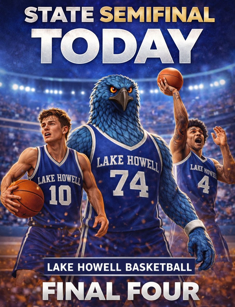 🏀 GAME DAY – STATE SEMIFINAL! 🏀
Lake Howell Boys Basketball takes the court this morning in the FHSAA Final Four with a trip to the State Championship on the line!

📍 UNF – Jacksonville
⏰ 9:00 AM

🎟 gofan.co/event/6152354?…
📺 nfhsnetwork.com/events/fhsaa/g…

#Silverhawks 🦅🏀
