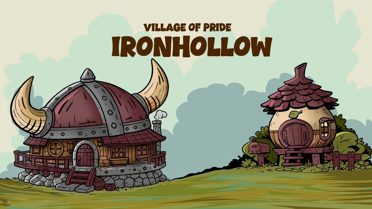 Ironhollow — Village of Pride

Hidden between jagged black cliffs and iron-rich mountains lies Ironhollow, a village forged in fire and stubborn will. The people of Ironhollow believe strength is not given by gods, but carved by one's own hands. Their homes are built from dark