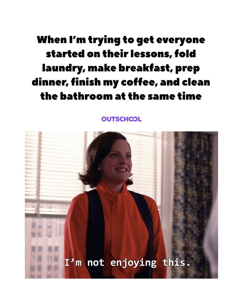 outschool's tweet photo. Homeschooling is not for the weak. 

Make sure you get your votes and submissions in for the Outschool Visual Arts Showcase! Prizes include a chance for your art to be on a billboard in Times Square! Join in today! 🎨

#outschool #visualartsshowcase #meme #homeschoolhumor https://t.co/Q1N5F8eNh5