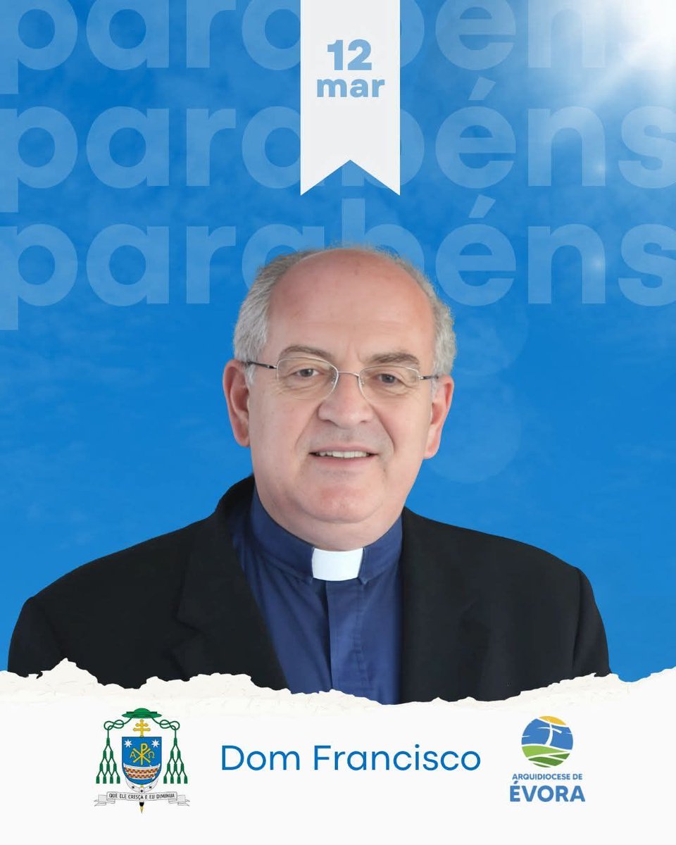 a_defesa's tweet photo. 🎂Neste dia 12 de Março, D. Francisco José Senra Coelho, nosso estimado Arcebispo, celebra o 65.º aniversário natalício.
Nesta data jubilosa, no oitavo ano que passa entre nós como Pastor desta Igreja particular de Évora, “a defesa”  saúdam o Reverendíssimo Prelado. https://t.co/czZfAiTcLZ