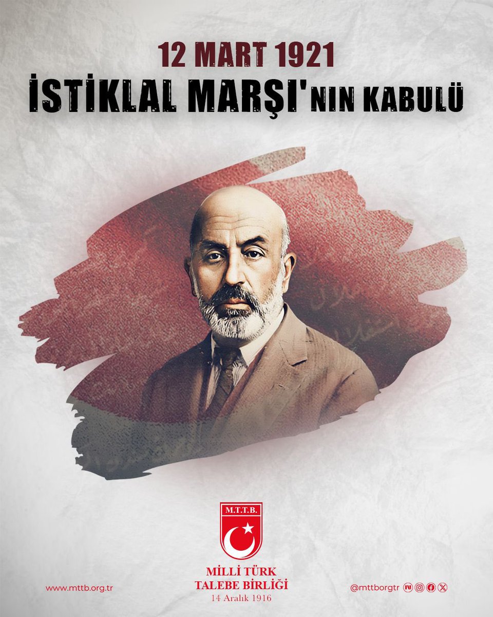 mttborgtr's tweet photo. İstiklal Marşı’mızın kabulünün 105. yılında Milli Şairimiz Mehmet Akif Ersoy’u ve bütün İstiklal kahramanlarımızı rahmetle yâd ediyoruz. https://t.co/7GHB6av3p9
