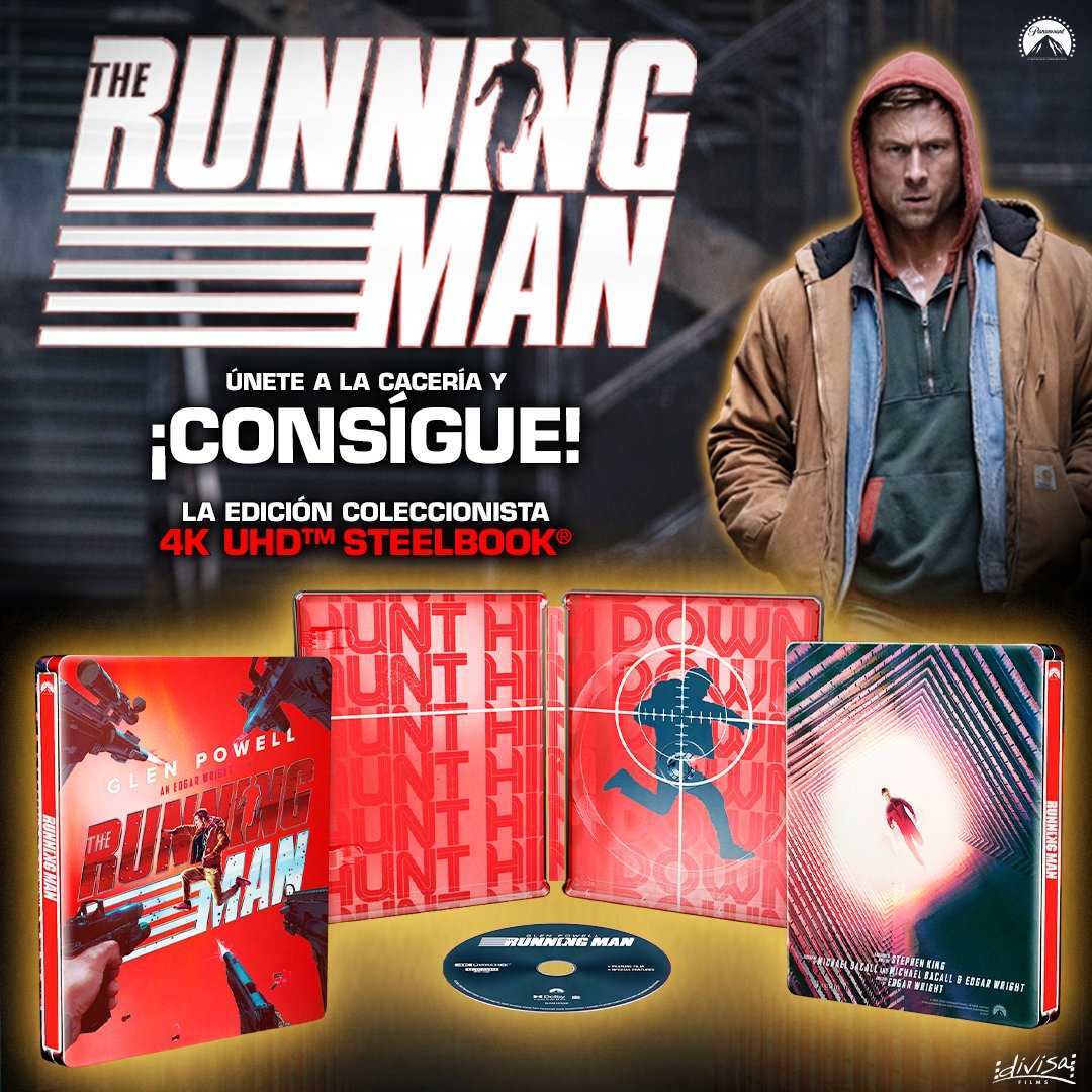 ‼️#SORTEO‼️

¡2 EDICIONES #Steelbook de #TheRunningMan! 💿¡Ya a la venta!

👍🏻 RT + FOLLOW + MENCIÓN a un amigo

👉🏻 ¡Síguenos! <a href="/DivisaFilms/">Divisa Films</a>  y <a href="/35milimetros_es/">35 Milímetros Cine y TV 🎬 📺</a>

⏰ Fin: 19/3 a las 10:00 h.

Más info: bit.ly/3ZvcuRP