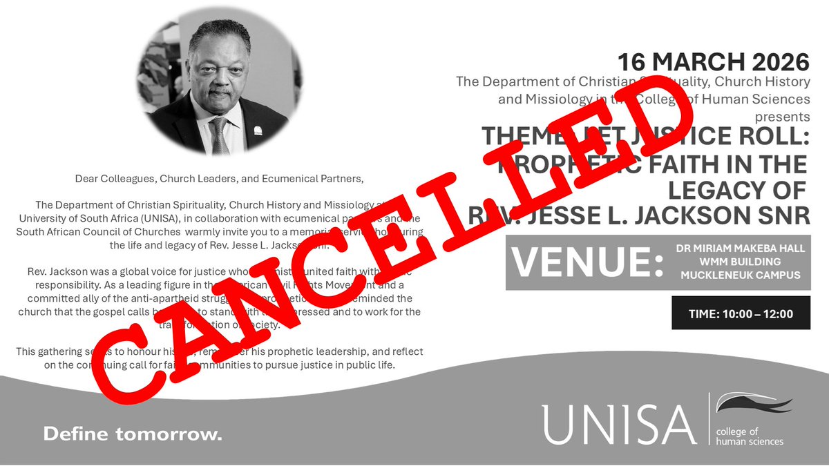 Unisa College of Human Sciences tweet media