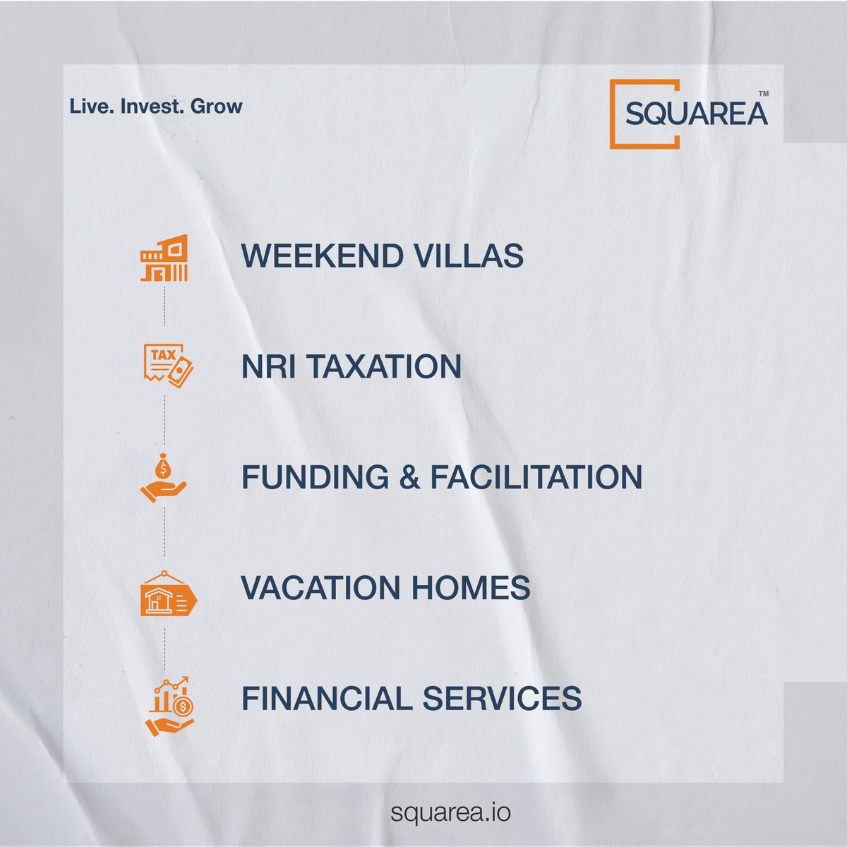 squareateam's tweet photo. At SQUAREA, we engage with these varied facets through a range of services that support different stages of the real estate journey. 

#SQUAREA #LiveInvestGrow #RealEstate #RealEstateAdvisory #PropertyInvestment #RealEstateServices #AssetManagement #GlobalRealEstate https://t.co/DTyvOdQBz7