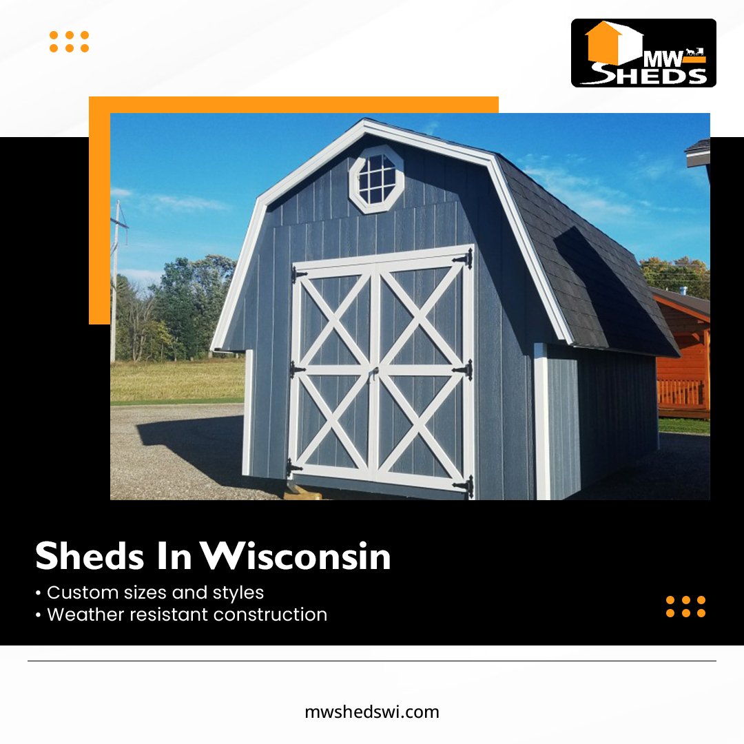 mwsheds's tweet image. Durable sheds in Wisconsin built for snow, wind, and year-round use. Strong craftsmanship and customizable sizes for dependable storage.

Explore models: mwshedswi.com

#WisconsinSheds #OutdoorStorage #CustomSheds #BackyardSolutions #BuiltToLast