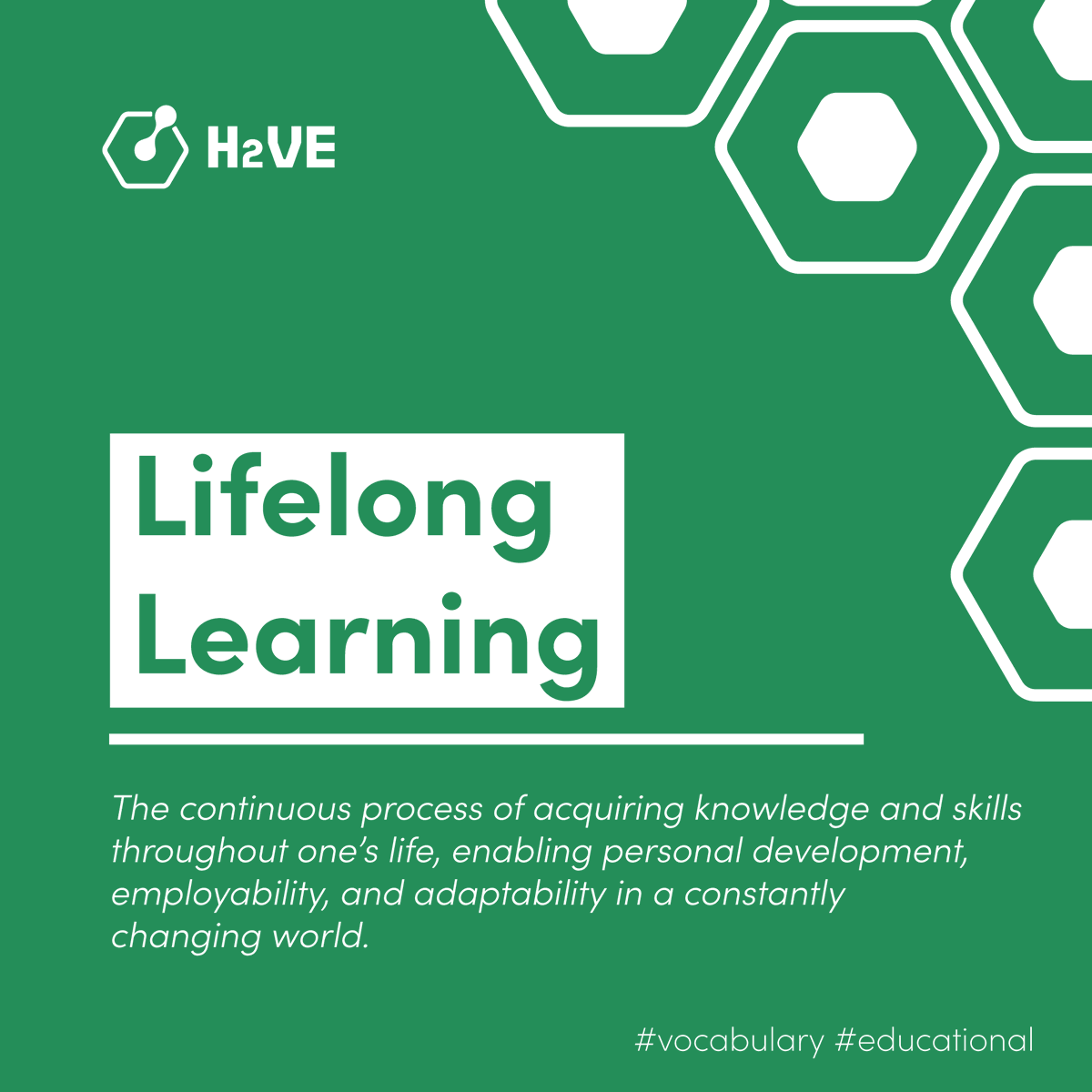 🔍 H2VE Vocabulary | Lifelong Learning

Lifelong learning is the continuous process of gaining knowledge and skills throughout life. 

It supports employability, adaptability and upskilling in a changing world and the hydrogen transition.

#H2VE #LifelongLearning