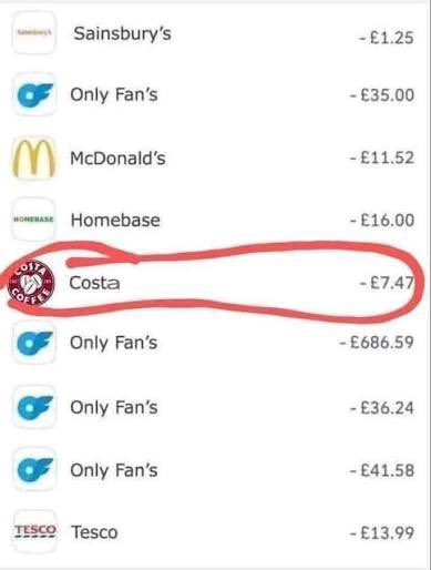 Massive__Dump's tweet photo. @MartinSLewis #NothingToSee here apart from a #seriously overpriced #coffee at #costa

#lloyds #lloydsbank #natwest #bankofscotland #DataBreach 
#bbc #uk #starmer #mandleson #andrew #royalfamily #itv #dragonsden #usa #trump #netflix #onlyfans #tiktok #insta #skynews #c4news #iranwar #lol #turd https://t.co/rwthkCydTG