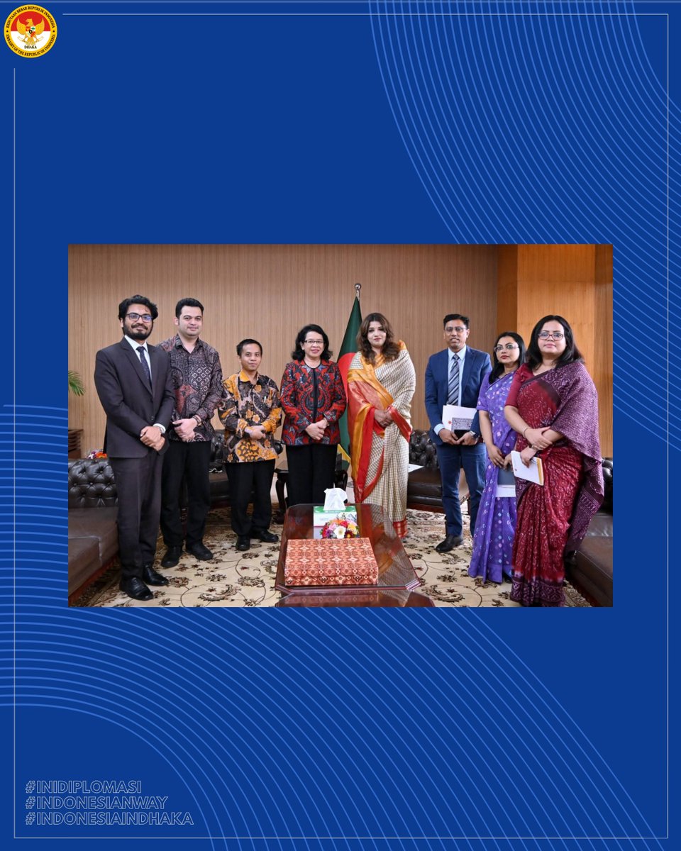 IndonesiaDhaka's tweet image. The meeting reaffirmed the shared commitment of both countries to further strengthen bilateral cooperation as Bangladesh and Indonesia approach the 55th anniversary of diplomatic relations next year.

#IndonesiainDhaka
#KBRIDhaka
#CourtesyCall
